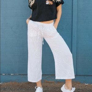 Stripe crop pants
